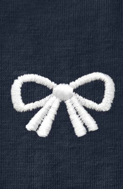 Dalix Womens Bow Jersey Tee In Blue