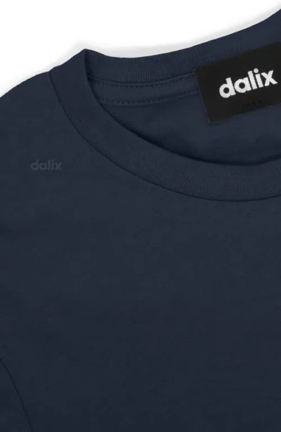 Dalix Womens Bow Jersey Tee In Blue