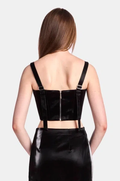 Kate Barton Willow Black Vinyl Corset In Multi