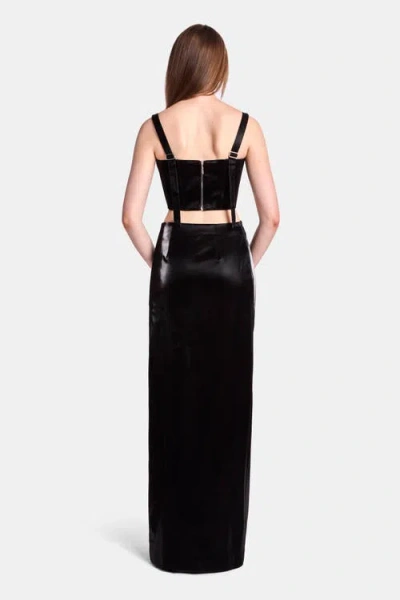 Kate Barton Willow Black Vinyl Corset In Multi