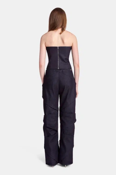 Kate Barton Astrid Draped Trousers In Blue