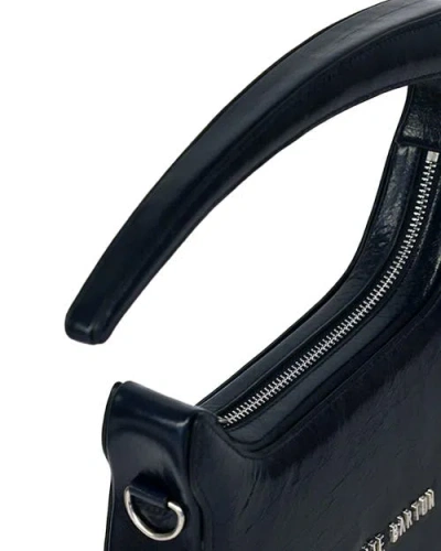 Kate Barton Pierced Leather Bag In Blue