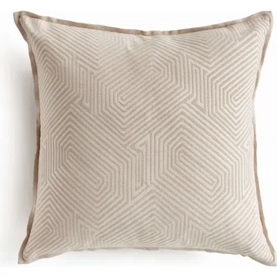 Napa Home & Garden Geo Square Indoor-outdoor Pillow 20" In Neutral