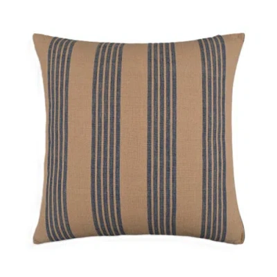 Naki & Ssam Earthy Finesse Brown Throw Pillow With Stripes In Multi
