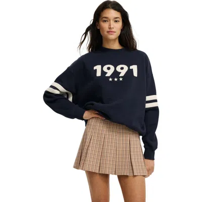 Cotton On Graphic Vintage Style Sweatshirt In Black