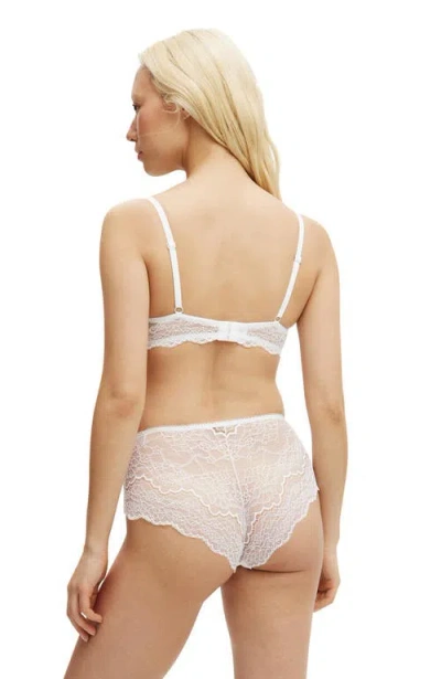 Cotton On Body Sophie Cotton Pointelle Underwire Bra In White