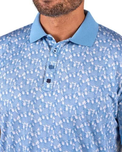 Black Clover Pineapple Crown Polo In Blue