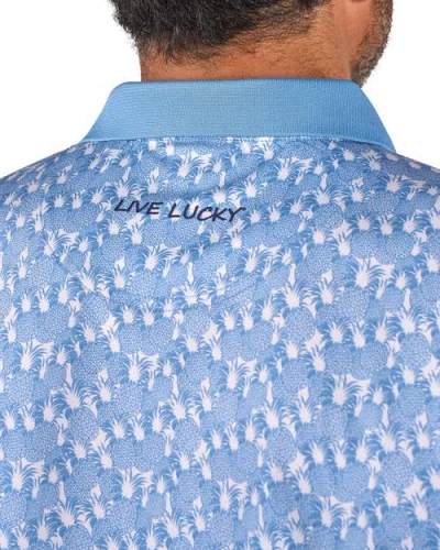 Black Clover Pineapple Crown Polo In Blue