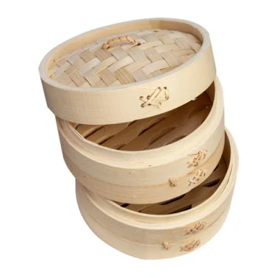 Joyce Chen 2-tier Steamer Baskets In Brown