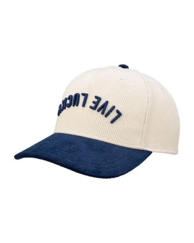 Black Clover Cord Upside Down Luck 3 Hat In Blue