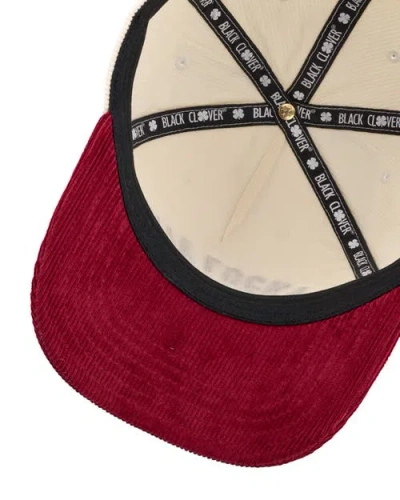 Black Clover Cord Upside Down Luck 4 Hat In Red