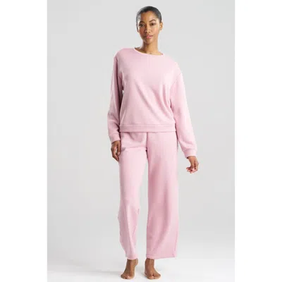 Natori Edit Nova Brushed Knit Everywhere Crew Neck Top In Pink