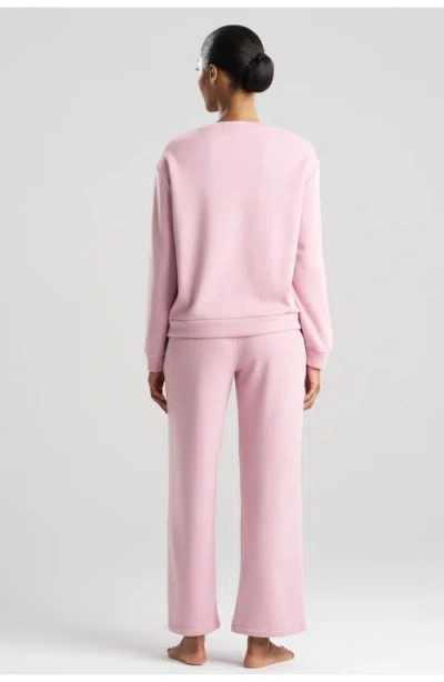 Natori Edit Nova Brushed Knit Everywhere Crew Neck Top In Pink