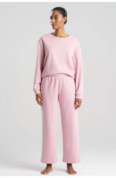 Natori Edit Nova Brushed Knit Everywhere Straight Leg Pant In Pink