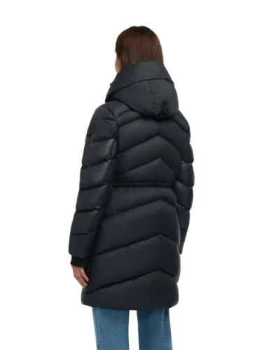 Pajar Saturn Mid-length Quilted Puffer With Removable Hood In Black