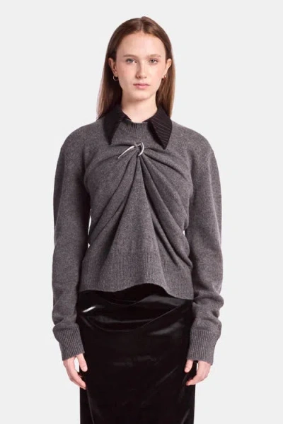 Kate Barton Draped Merino Cashmere Sweater In Multi