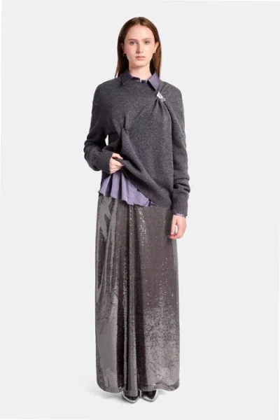 Kate Barton Draped Merino Cashmere Sweater In Multi