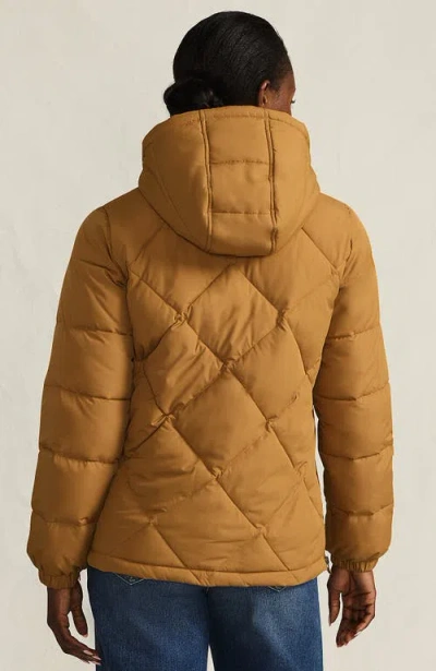 Lands' End Featherfree Insulated Diamond Quilted Jacket In Brown