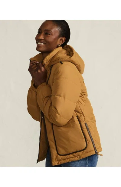 Lands' End Featherfree Insulated Diamond Quilted Jacket In Brown