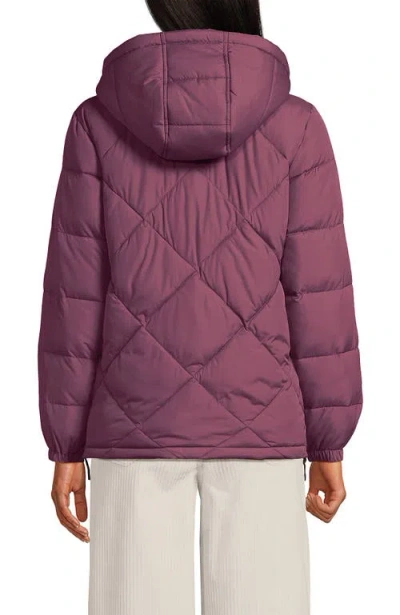 Lands' End Featherfree Insulated Diamond Quilted Jacket In Purple