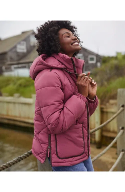 Lands' End Featherfree Insulated Diamond Quilted Jacket In Purple