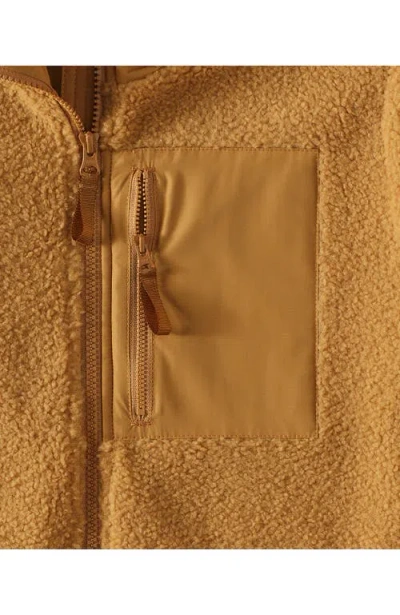 Lands' End High Pile Quilted Mixed Media Parka In Brown