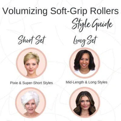 Calista Volumizing Soft Grip Rollers In Pink