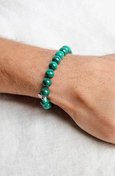 Tiny Rituals Genuine Real Malachite Energy Bracelet In Green