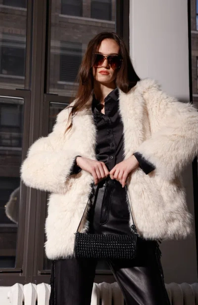 Walter Baker Quinn Knot Leather Barrel Shoulder Bag In Black