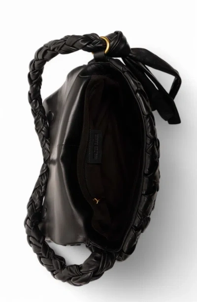 Walter Baker Halston Woven Flap Shoulder Bag In Black