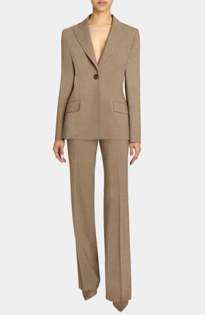 Santorelli Jess Single Button Jacket In Stretch Wool In Multi