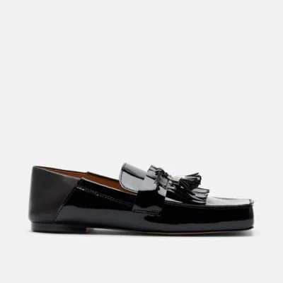 Marc Nolan Simone Patent Leather Tassel Loafers In Black