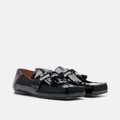 Marc Nolan Simone Patent Leather Tassel Loafers In Black