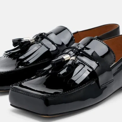 Marc Nolan Simone Patent Leather Tassel Loafers In Black