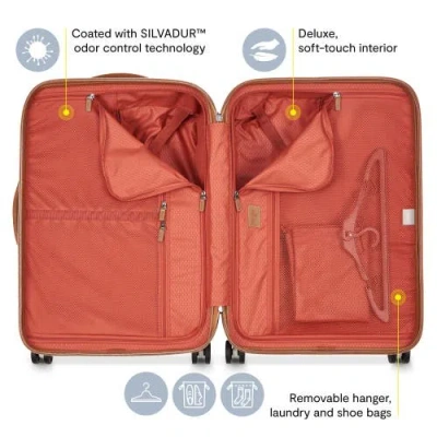 Delsey Paris Chatelet Air 2.0 Medium Checked-26 Inch Hardside Luggage Trunk With Spinner Wheels In Brown