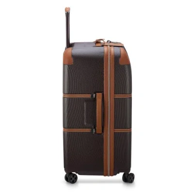 Delsey Paris Chatelet Air 2.0 Medium Checked-26 Inch Hardside Luggage Trunk With Spinner Wheels In Brown