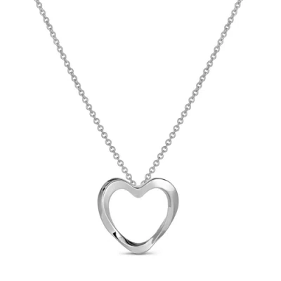 Nabs And Babs Lilo Heart Pendant In Silver