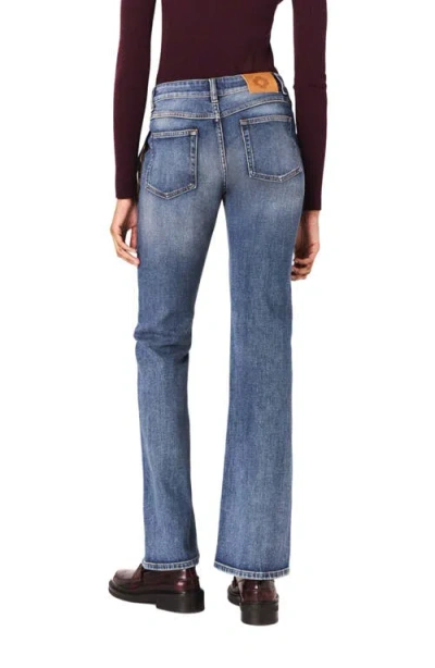 Maje Bootcut Jeans With Zip Pockets In Blue