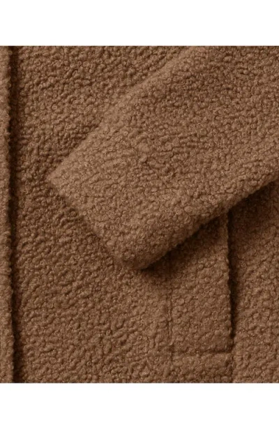 Lands' End Boucle Fleece Coat In Brown