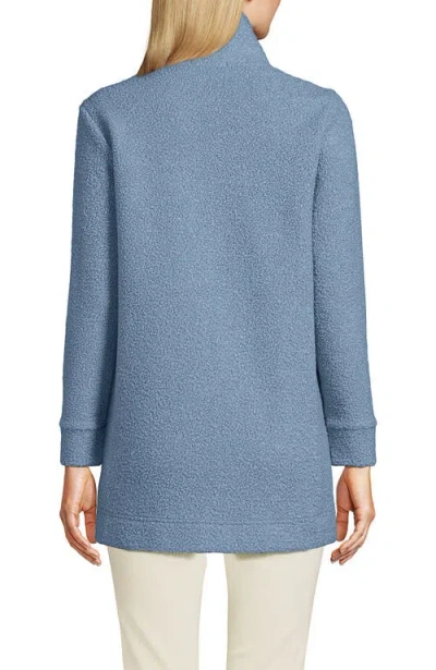 Lands' End Boucle Fleece Coat In Blue
