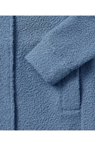 Lands' End Boucle Fleece Coat In Blue