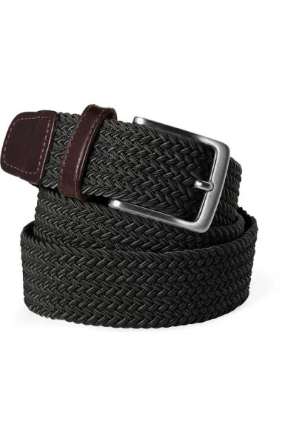 Lands' End Elastic Braid Belt In Black