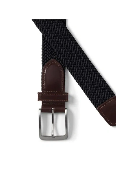 Lands' End Elastic Braid Belt In Black