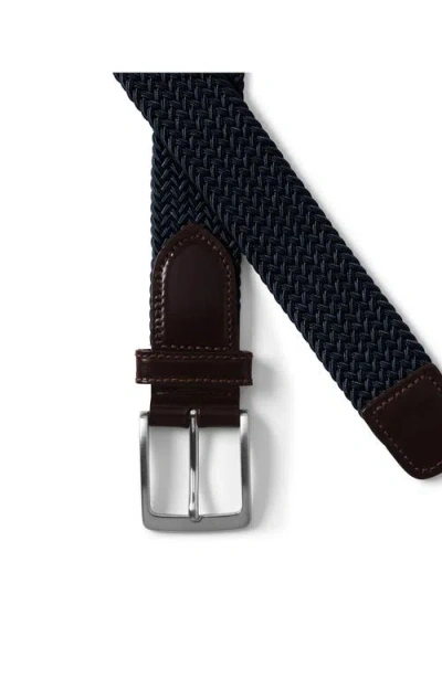 Lands' End Elastic Braid Belt In Blue