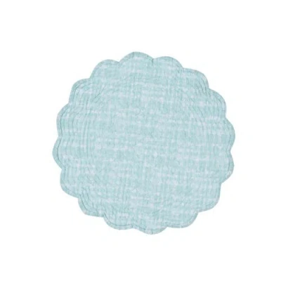 C & F Home C&f Home Behari Coastal Sea Life Cotton Quilted Round Reversible Placemats Set Of 6, 17" In Multi