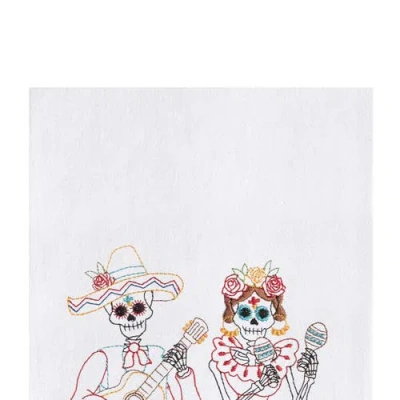 C & F Home C&f Home Mariachi Skeleton Duo Towel In White