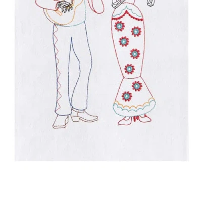 C & F Home C&f Home Mariachi Skeleton Duo Towel In White