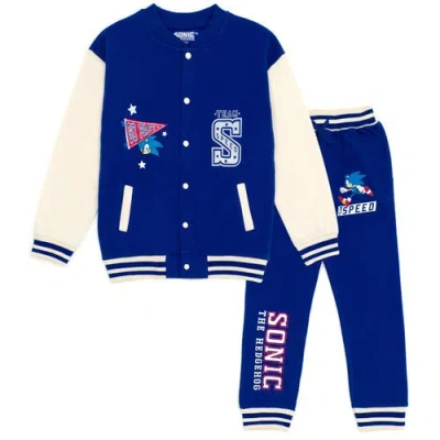 Sega Sonic The Hedgehog Varsity Jacket & Pants Set In Multi