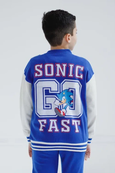Sega Sonic The Hedgehog Varsity Jacket & Pants Set In Multi