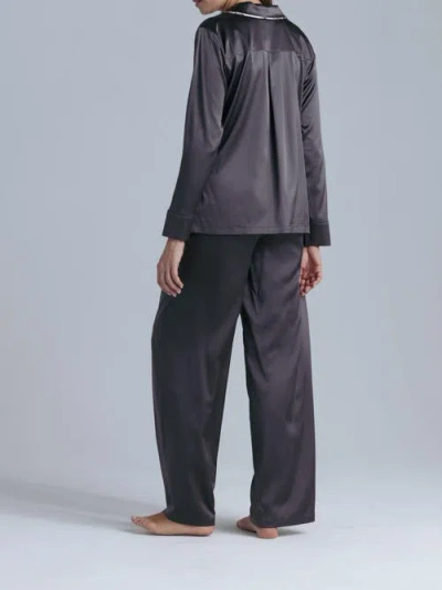 Alas Silk Pajama Pants In Gray
